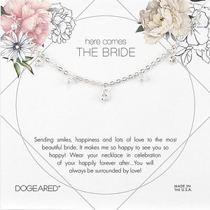 Dogeared Bride Pearl Silver Necklace